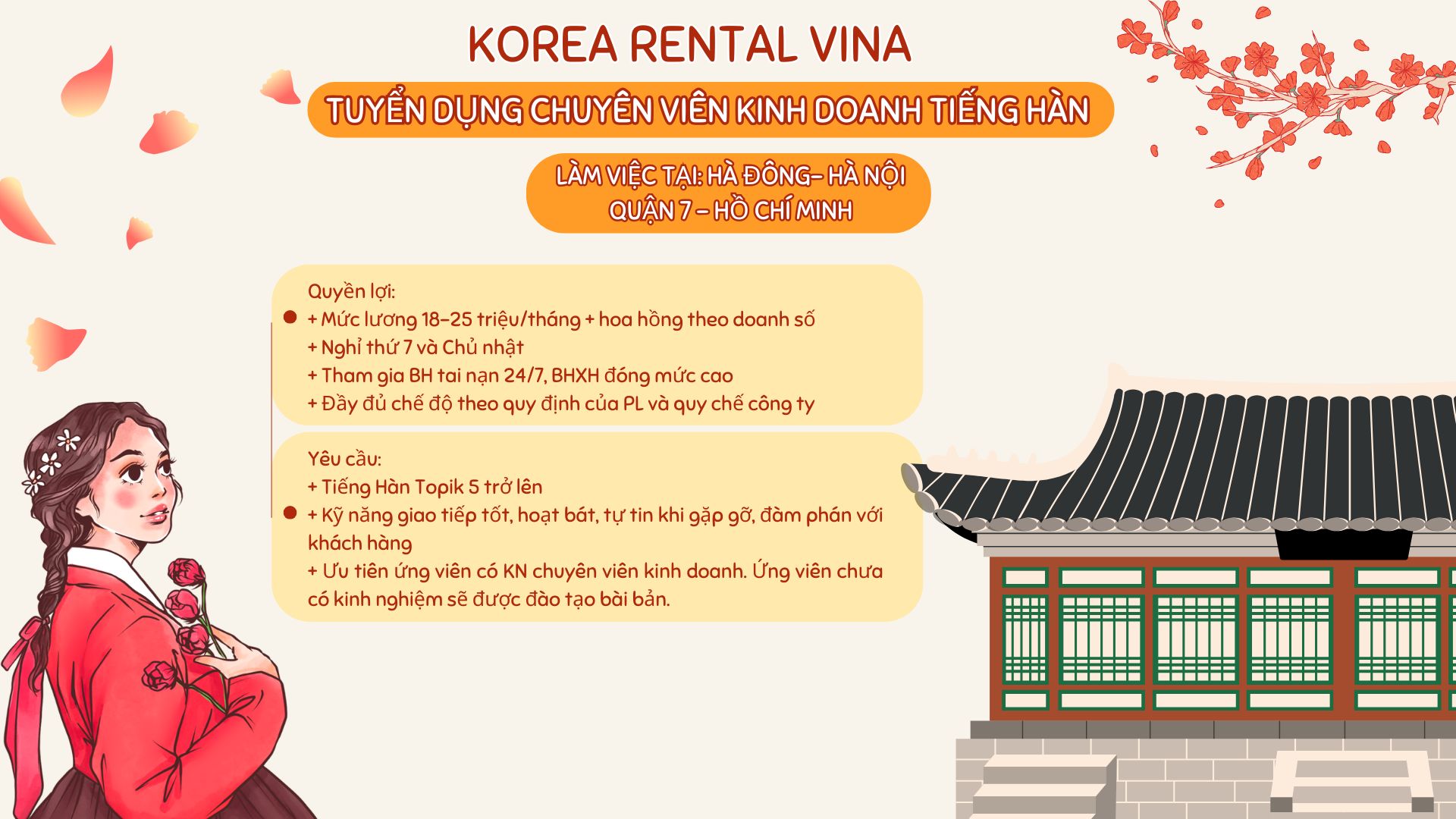 TUYỂN DỤNG CHUYÊN VIÊN KINH DOANH TIẾNG