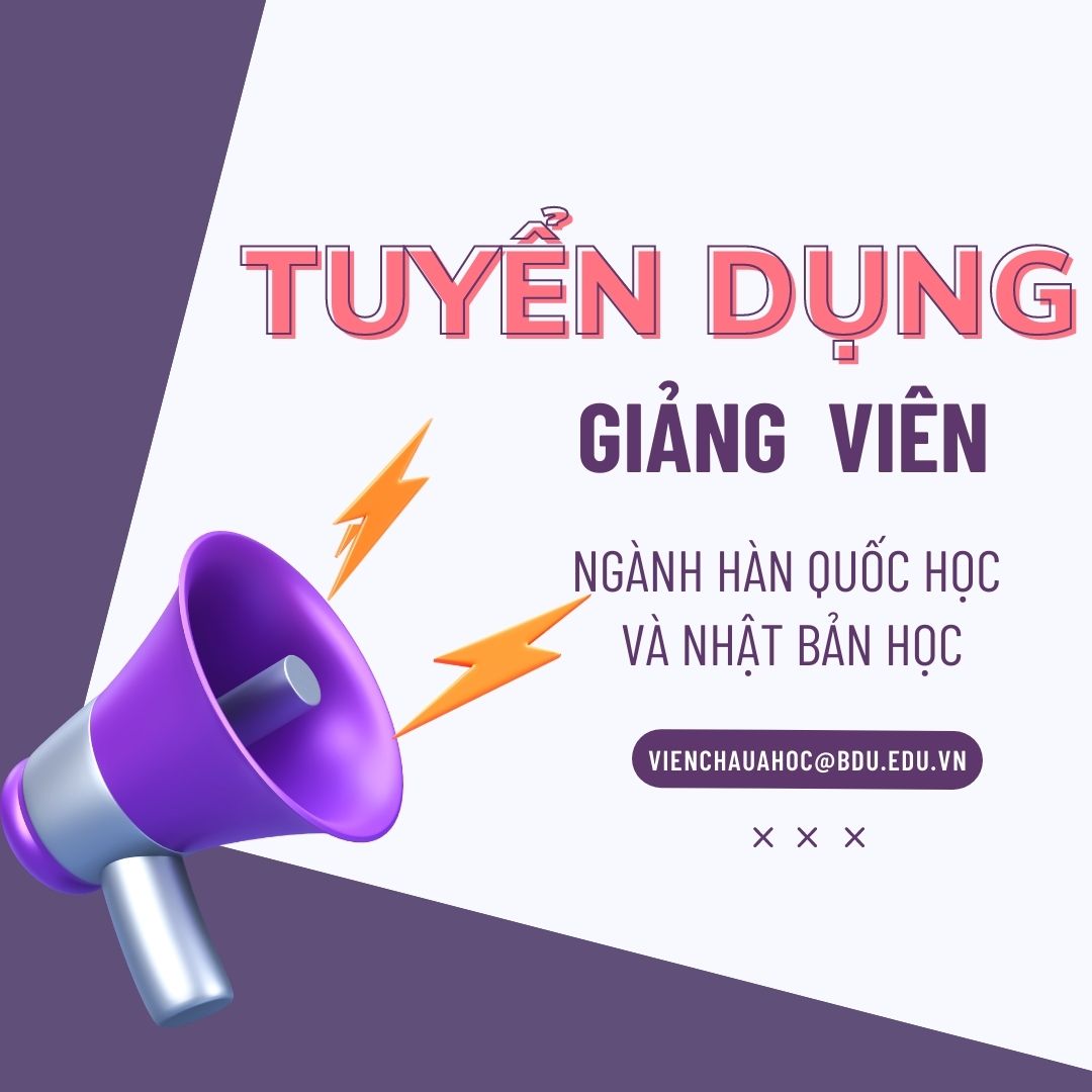 TUYỂN DỤNG GVCH, GVTG - NGÀNH HÀN QUỐC HỌC VÀ NHẬT BẢN HỌC